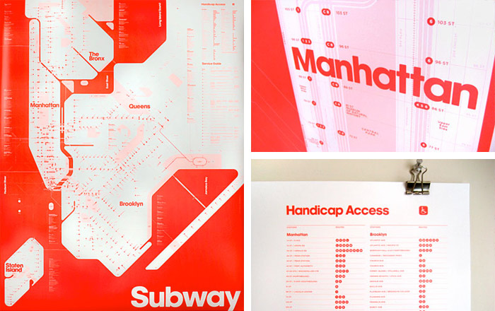 Triboro Design’s one-color map manages to retain all of the content from today’s map including the service guide, the city streets, and bus connections