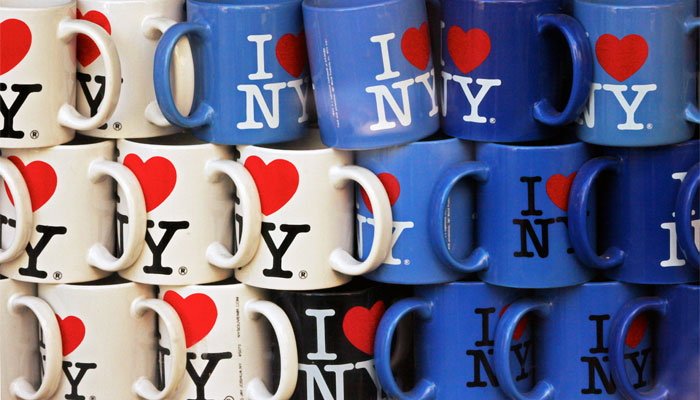 Milton Glaser’s logo helped rejuvenate New York, and is now a symbol of pride on everything from t-shirts to coffee mugs (Photo: fabioricco, Flickr)