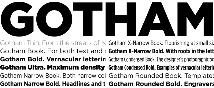 Gotham full font family