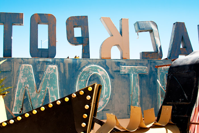 The Neon Boneyard, a typographic jackpot