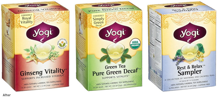 Yogi tea packing (after)