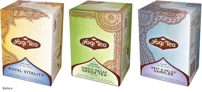 Yogi tea packing (before)